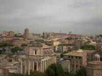 Blick vom Palatinhügel auf die Dächer Roms