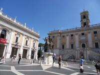 Der Kapitolsplatz mit der Reiterstatue Marc Aurels
