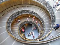 am Ausgang der Vatikanischen Museen