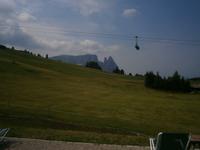 Seiser Alm, Im Hintergrund der Schlern