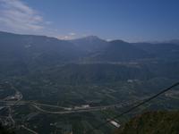 Blick von der Bergstation der Seilbahn von Mölten nach Vilpian
