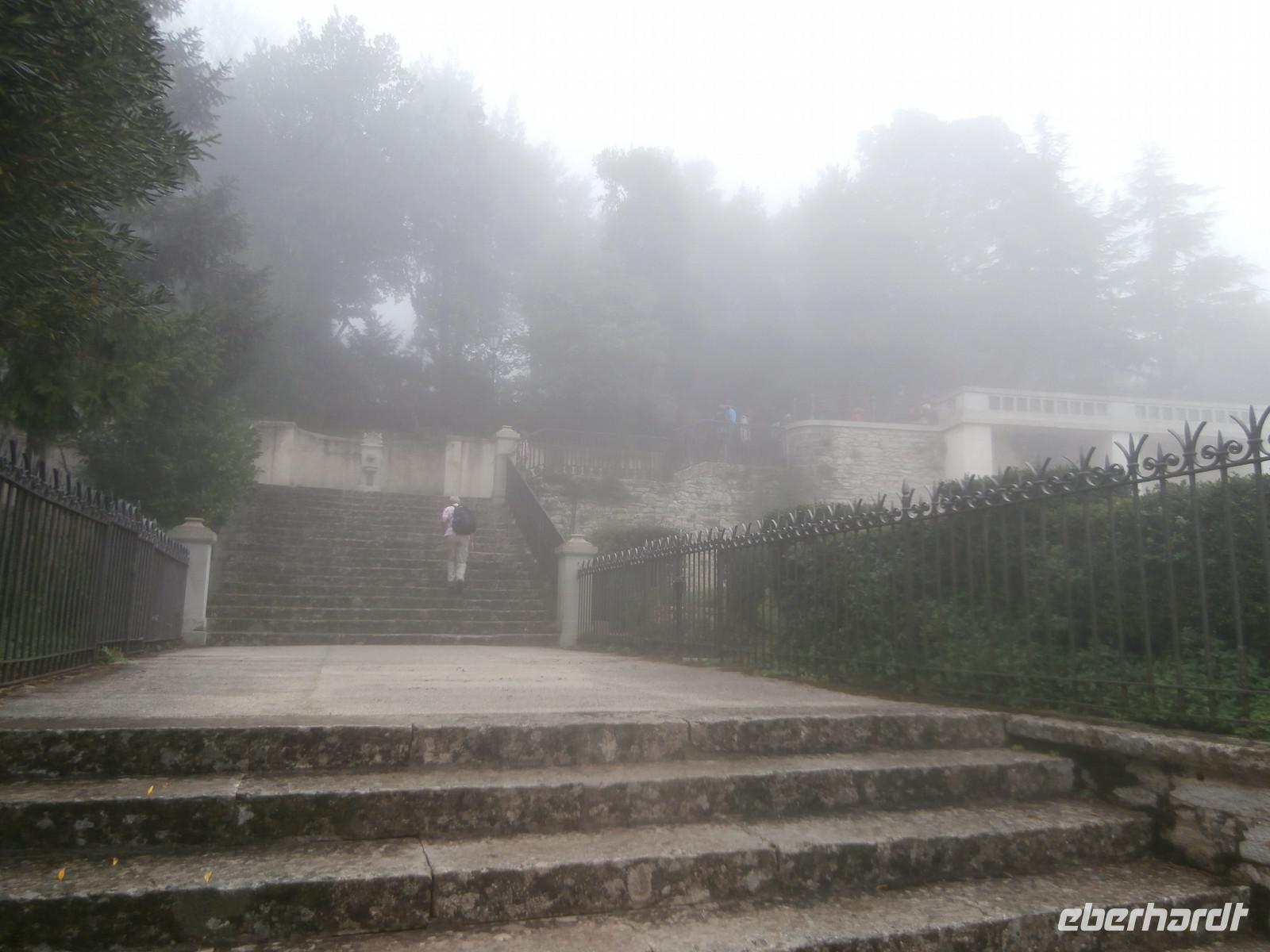 am Monte Erice im Nebel