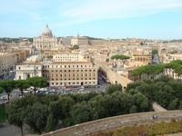 Blick von der Engelsburg zum Vatikan 