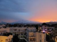 Sonnenuntergang hinterm Ätna vom Hotel Hilton