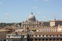Blick von der Engelsburg zum Vatikan