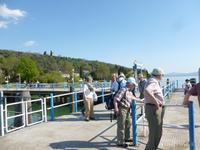 vor der Abfahrt mit Schiff von der Isola Maggiore am Trasimenosee 