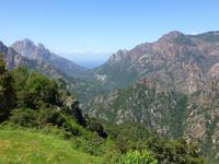 Blick in Speluncaschlucht und Bucht von Porto