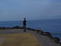 am Strand von Giardini Naxos beim Hotel Hilton 