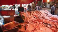 in Catania auf dem Fischmarkt 