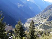 Blick hinunter auf Bellinzona