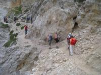 ausgesetzter Steig an den Gaiseln