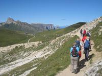Blick zu Schlern und Rosszähnen