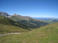 Blick zu Schlern und Rosszähnen