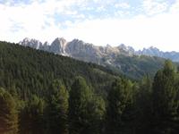 Blick von der Skihütte auf die Berge
