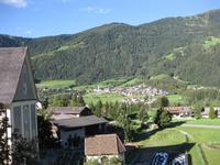 Blick aus dem Hotelfenster auf Freienfeld