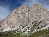 Die Berge am Grödner Joch