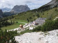 Berghütte am Grödner Joch