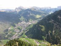 Wanderung auf der Seiser Alm - Blick in's Grödner Tal 