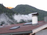 Am Morgen - Blick zum Zinseler, dem Hausberg von Stilves 