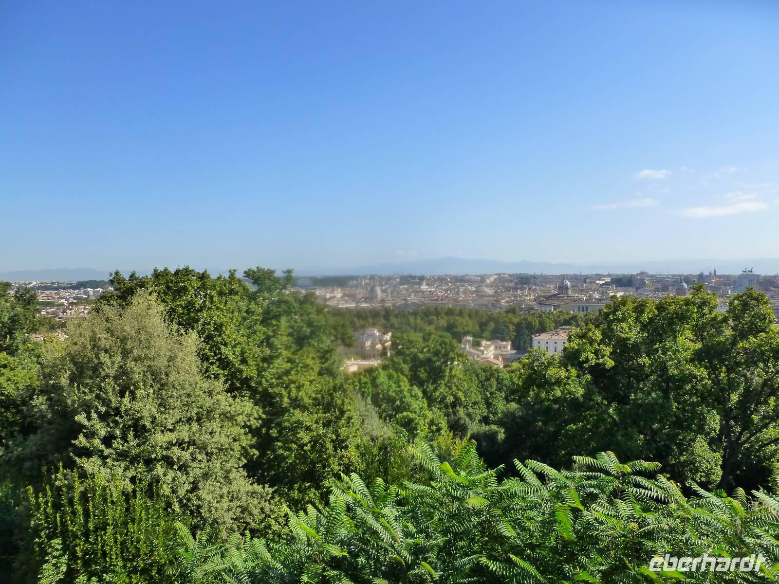 Ausblick vom Piazza Garibaldi (Gianicolo-Hügel)