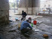 Reinigungsarbetien im Colloseum