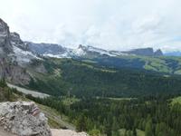 Blick vom Langkofel zum Schlern