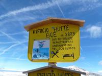 Hinweis am Pordoi Pass