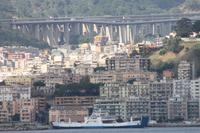 Fährüberfahrt Strasse von Messina (Rückblick auf Messina)
