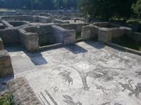 Ostia Antica - Mosaik in der Thermenanlagen der Wagenlenker