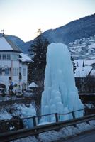 Eisskulptur in Wolkenstein