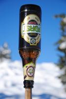 Die moderne Art der Wegbegrenzung entlang des Panoramaweges auf dem Ritten