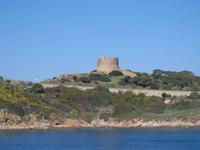 Blick zurück auf die Küste von Sardinien