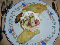 Vorspeise zum Abschiedsessen im Hotel La Vela