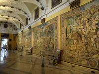 Flandrische Seidenteppiche handgeknüpft im letzten Raum des Palazzos.