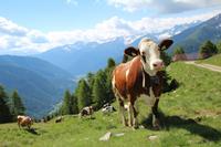Almauftrieb auf den Bergen von Pejo
