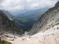 In der Peitlerscharte - Blick zurück 