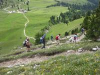 Abstieg zur Gampenalm  