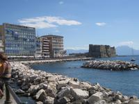 Neapel - die Uferpromenade und Castel dell'Ovo