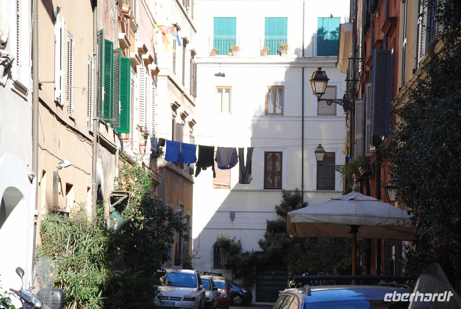 Trastevere - noch heute wird so die Wäsche getrocknet
