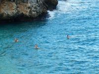 Badepause in einer der kleinen Buchten