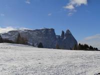 Seiser Alm-Blick zum Schlern