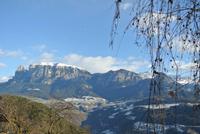 Dolomiten auf der Fahrt vom Ritten