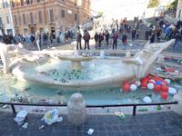 Chaos an der Spanischen Treppe