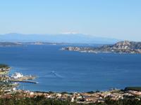 schneebedeckte Berge von Korsika
