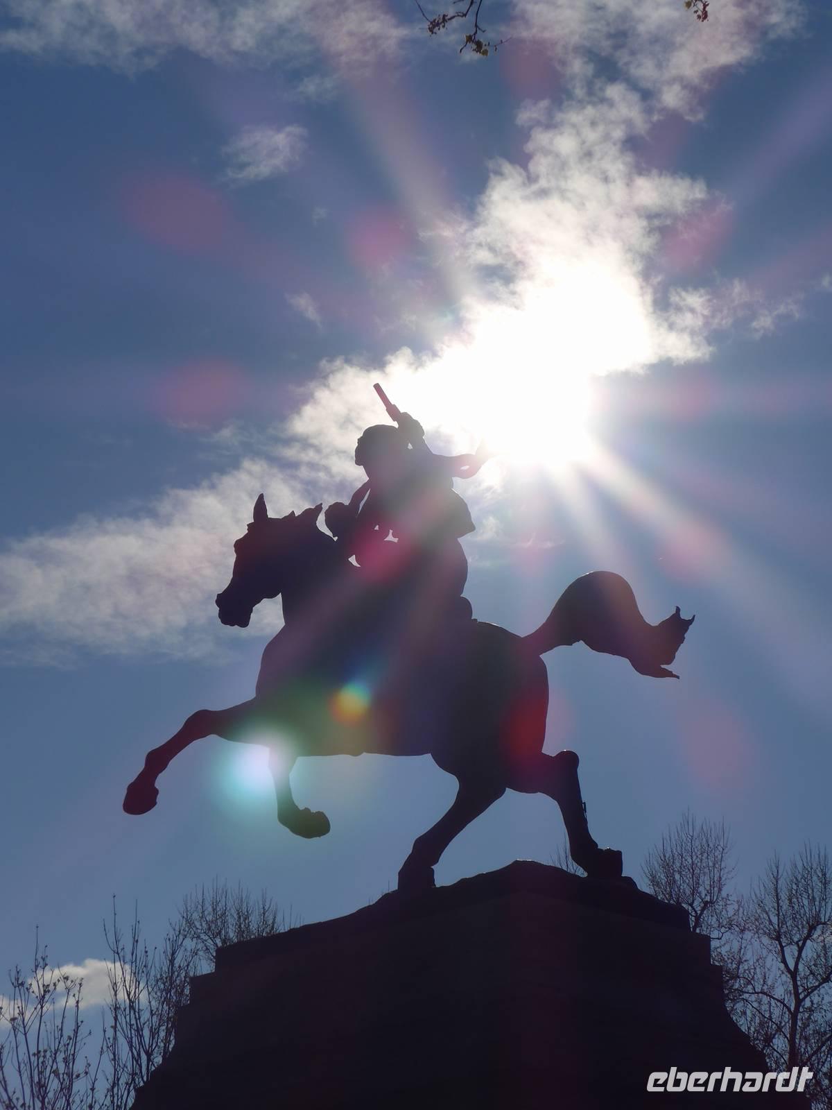 Denkmal der Ehefrau von Garibaldi auf Gianicolo