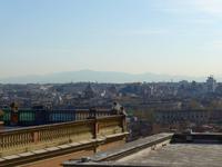 Blick auf Rom von der Terasse am Fonte Acqua Paola