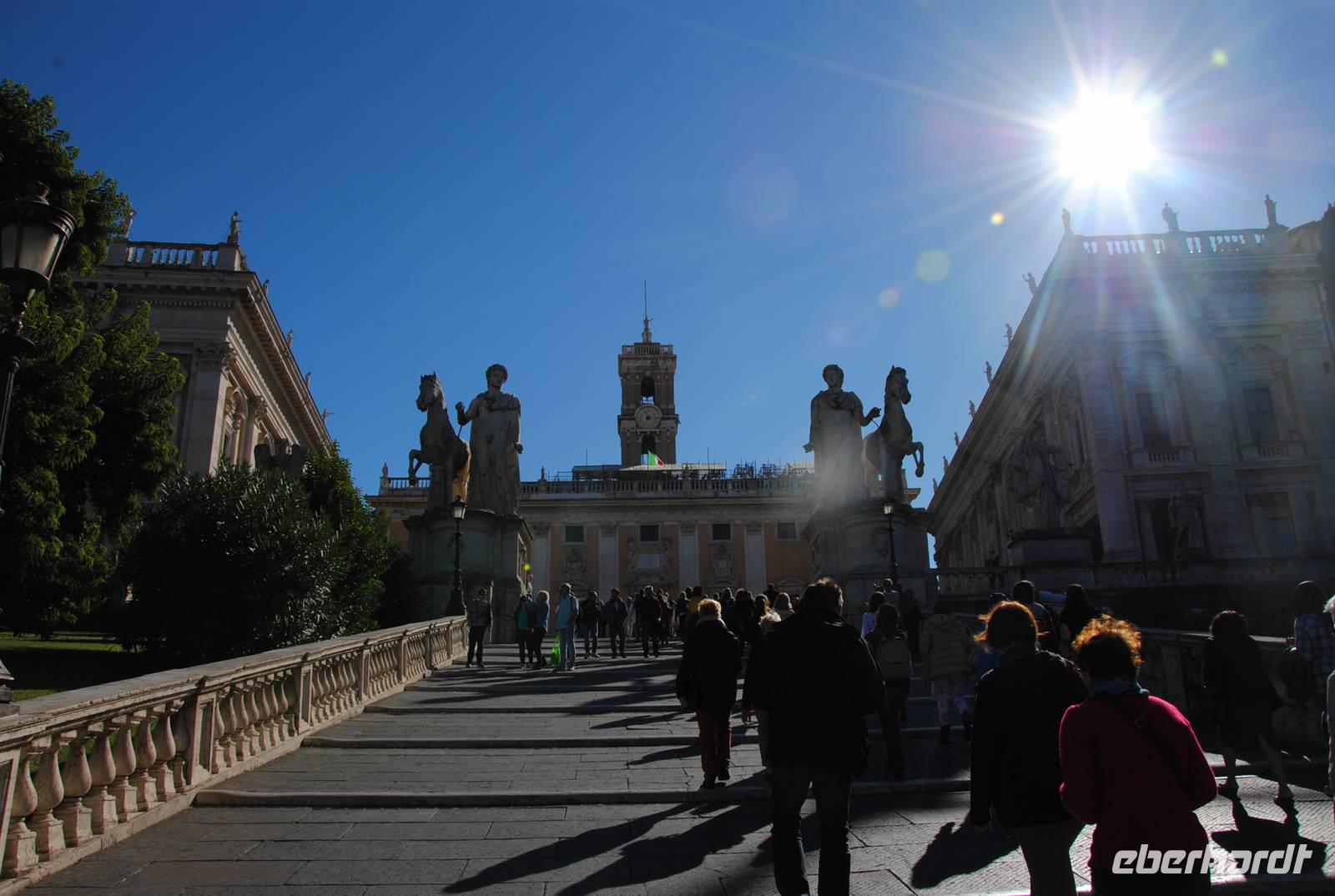 Kapitolshügel - Reitertreppe von Michelangelo entworfen