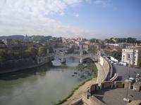 Blick von der Engelsburg auf den Tiber