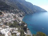 Blick auf Positano, Amalfiküste