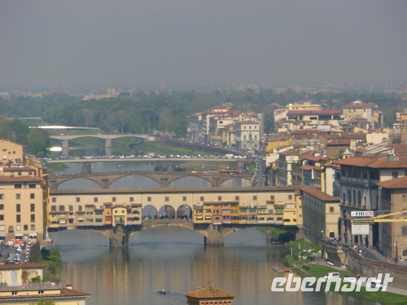 Florenz Ponte Vecchio mit Fluss Arno 